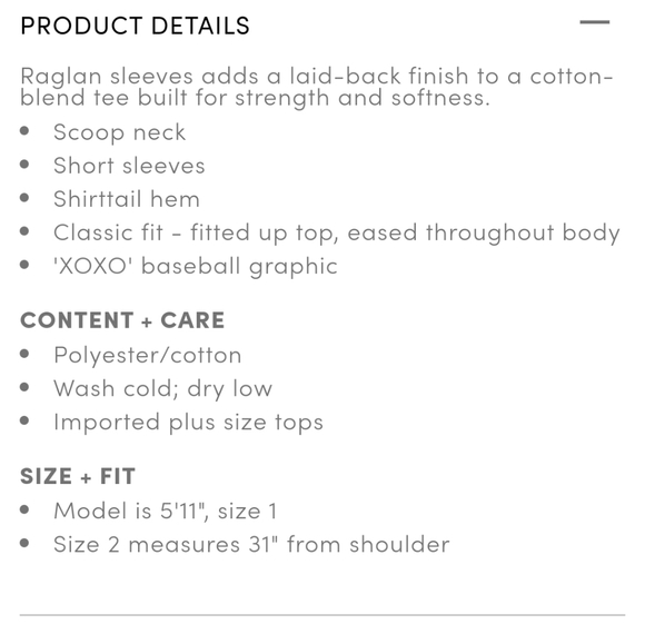 Torrid XOXO Black & Slate Grey Classic Fit Baseball Tee sixe 00 - Picture 5 of 5